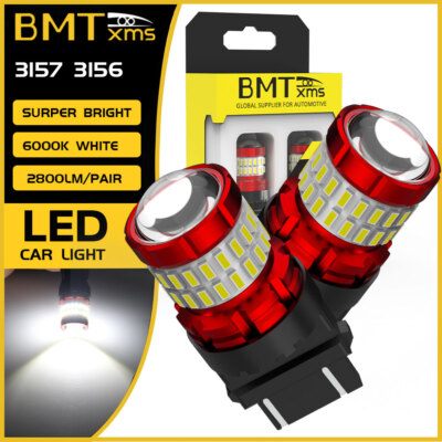 2x 3156 3157 LED Reverse Backup Light Bulbs White Canbus for 2002-2009 ...