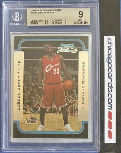 BGS 9 Mint LeBron James 2003-04 Bowman Chrome Rookie RC #123