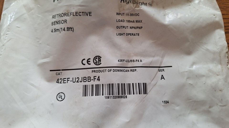 ALLEN BRADLEY 42EF-U2JBB-F4 PHOTOSWITCH RETROFLECTIVE SENSORSENSOR NEW ...