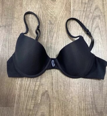Simply Vera Vera Want Black Lightly Lined T Shirt Bra Size 34B 