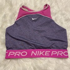 Nike Pro Sports Bra Large Wireless Pullover Racerback Swoosh