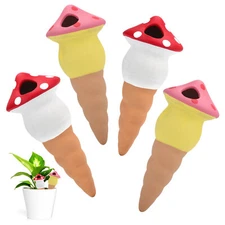 4pcs Automatic Plant Potted Watering Stakes Terracotta Self Watering Spike