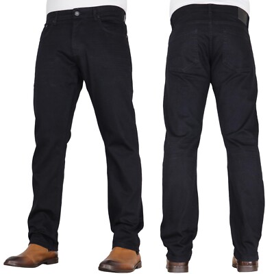 CROSSHATCH Mens Stretch Jeans Basic Work Straight Leg Regular Fit Denim Pants