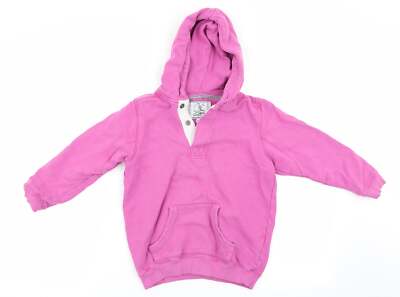Lazy Jacks Mädchen rosa Baumwollmischung Hoodie Größe 5-6 Jahre