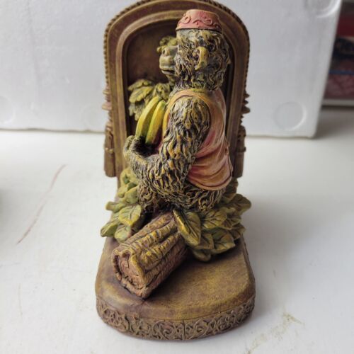 Circus Monkey Bookends Wearing Vest Fez Hat Holding Bananas 1999 CBK - Picture 5 of 10