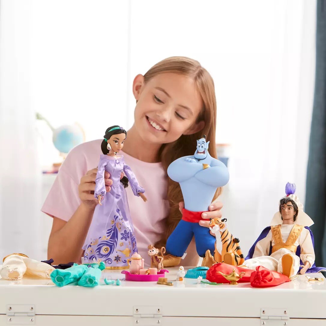 Disney Aladdin Princess Jasmine Genie Doll Set Playset Kids Toys