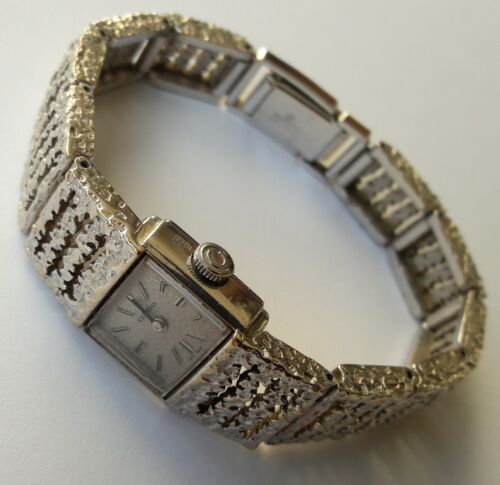 Vintage CERTINA Białe pozłacane Damski naciąg ręczny Szwajcarski zegarek na rękę - Zdjęcie 1 z 12