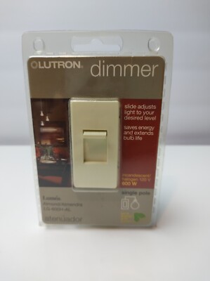 Lutron LG-600H-IV 600W single-Pole Slide-To-Off Dimmer Ivory