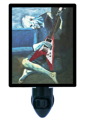 Old Masters Decorative Photo Night Light, The Old Flying V Guitarist