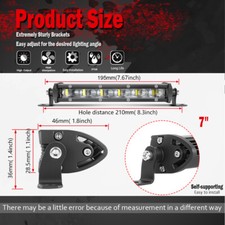 714202632384450 6d Slim Led Light Bar Single Row Off Road Suv Atv Truck