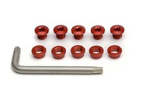 Vuelta TORX Alloy Chainring Bolt Set 6mm Single Red