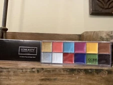 NEW CCBEAUTY PROFESSIONAL COSMETICS FACE BODY PAINT OIL 12 FLASH COLOR PALETTE