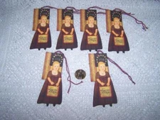 6-Primitive-4th of July Girl-Americana-Patriotic-Linen Cardstock-Gift-Hang-Tags