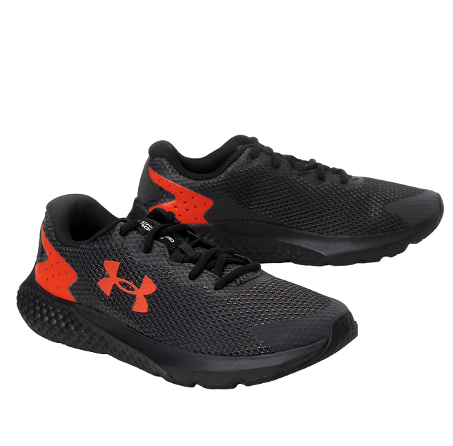 UNDER ARMOUR MENS TENNIS SHOE CHARGED ROGUE 3 REFLECT BLACK