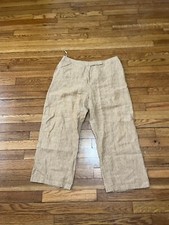 Jones New York Country Women's 100 Linen Pant Lagenlook Minimalist Vtg 12