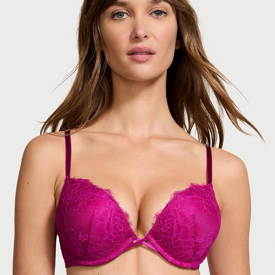 Victoria’s Secret Very Sexy Pink Lace Bombshell Adds 2 Cups Push-Up Bra 34B NIP