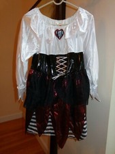 GIRLS SIZE 10.5/12 PIRATE GIRL HALLOWEEN COSTUME