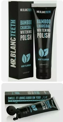 Mr Blanc Teeth Charcoal Toothpaste Natural Teeth Whitening Polish 100ml