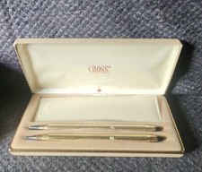 Cross for Women 10 Karat Gold Filled Pen Pencil Set Pouch Papers