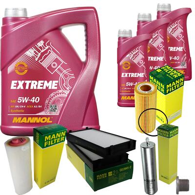 MANN Inspektionspaket 8 L MANNOL Extreme 5W-40 für BMW X5 3.0d xDrive30d X6