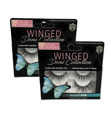 SALON PERFECT Winged 691 Amplif-Eye Lash, 2-Pairs (Set of 2 pack)