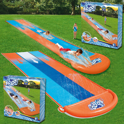Bestway Kids Kinder 16ft H2O Go! EINZEL DOPPEL DREIFACH SCHIEBER WASSERRUTSCHE SPASS