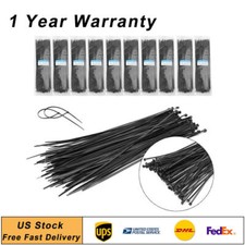 1000 PCS Pack 12" inch Network Cable Cord Wire BLACK Tie Strap 40 Lbs Zip Nylon