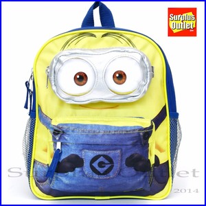 Despicable Me 2 Big Face Minion 12" School Backpack -Jerry 3D Eye Pocket (843340085562)