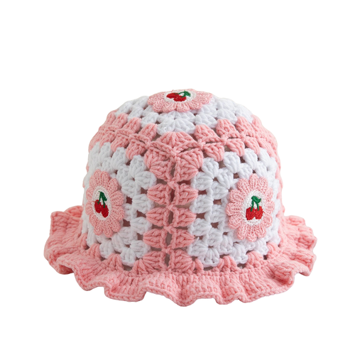 Women's Crochet Bucket Hats Foldable Lovely Knitted Hat Boho Hat - Picture 9 of 20