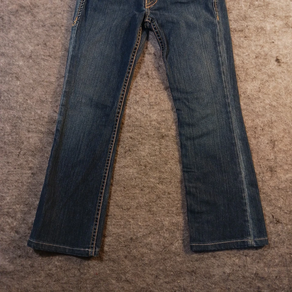 Denim of Virtue Mujer Talla 28 Bootcut Envejecido Solapa Bolsillos Punto Grueso Foto 2 de 4