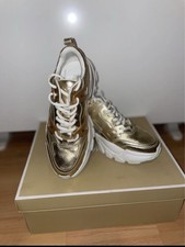 Michael Kors Women's Leather Trainers In Gold US 8.5 / UK 6