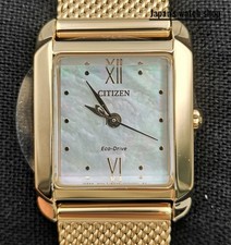 CITIZEN L SQUARE Collection ECOPET EW5593-64D White Solar Women Watch New in Box