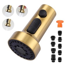 Kitchen Faucet Head Replacement 3-Function with 9 Adapter Aerator Spray Assembly
