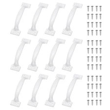 12 Pcs Door Handles, 4.7" Hardware Handle Pull with Screw, White