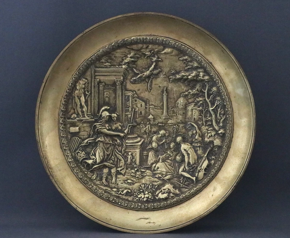 End 19th century/Hans J. Bayr (after)/Germany/Allegory of Arts/bronze plate