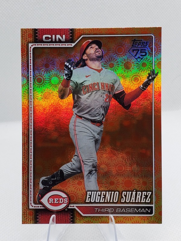Eugenio Suarez 2026 Topps Series 2 #446 Holiday Sun Parallel Cincinnati Reds
