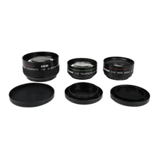 Sakar and Zykkor Video Lenses Telephoto Video Attachment Lenses Set of 3
