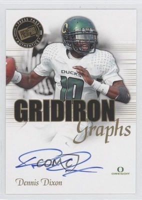 2008 Press Pass SE Gridiron Graphs Dennis Dixon #GG-DD Auto 0p5