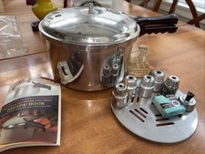Presto 6QT Pressure Cooker W rack recipe book And vent Jiggler Made In USA