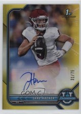 2021-22 Bowman U Chrome Prospect Yellow Refractor 31/75 Jake Haener Auto uk2