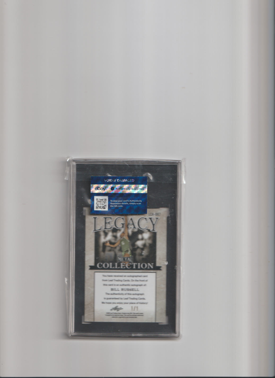 Bill Russell 2022 LEAF LEGACY  AUTO ORANGE CRYSTAL #D 1/1 SGC 10 10 AUTO EBAY A view 2