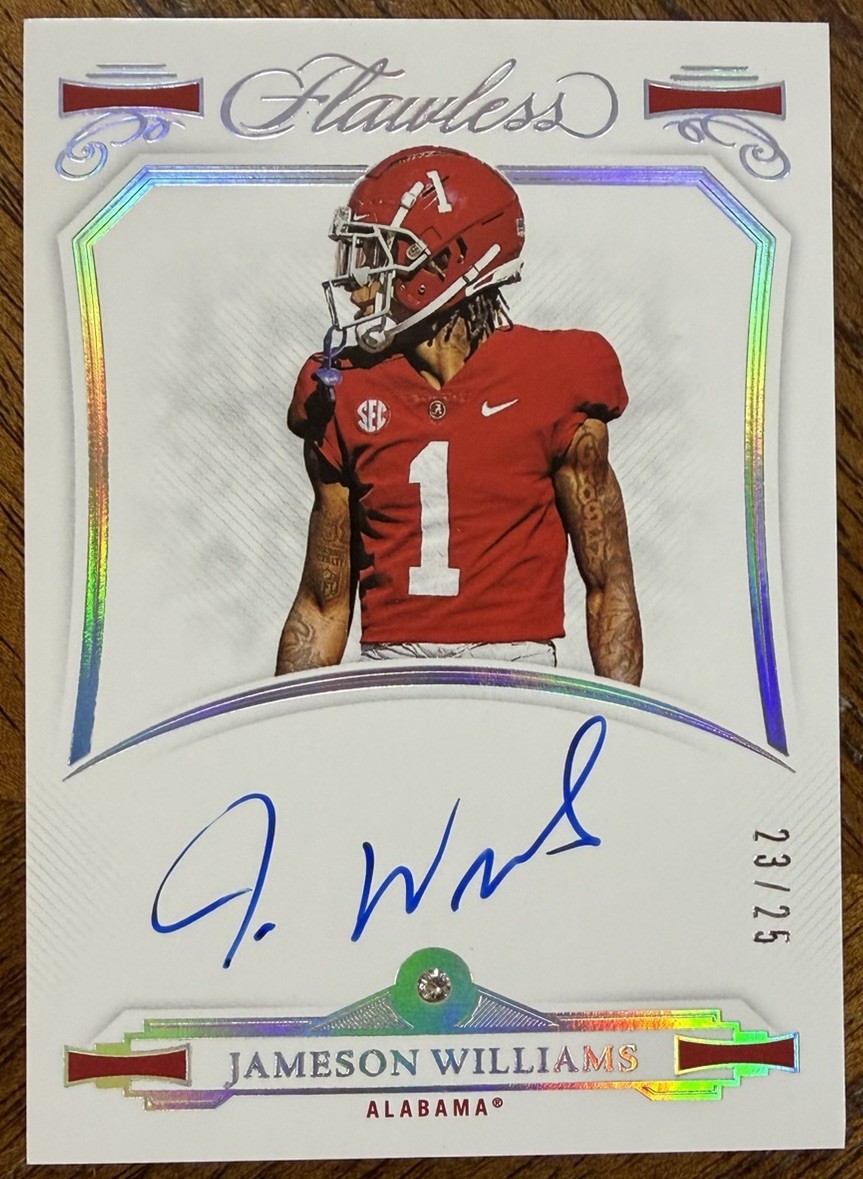 Jameson Williams Panini Flawless Collegiate Flawless Rookie Gem Signatures #GSJWI Base