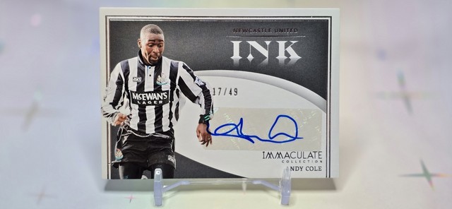 ANDY COLE 2022-23 Panini Immaculate Collection Soccer Ink Auto /49