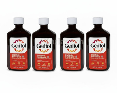 4 Pack Geritol Liquid B-Vitamins & Iron Supplement 12 Oz ( 354 ml ) Each