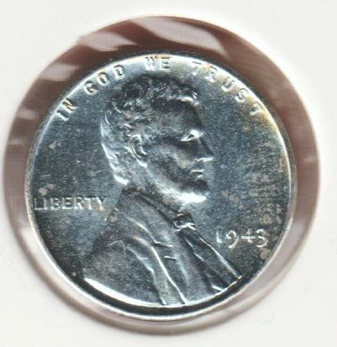 1943 WWII Lincoln Wheat Steel Penny Collectible US Collection Very Good War Coin