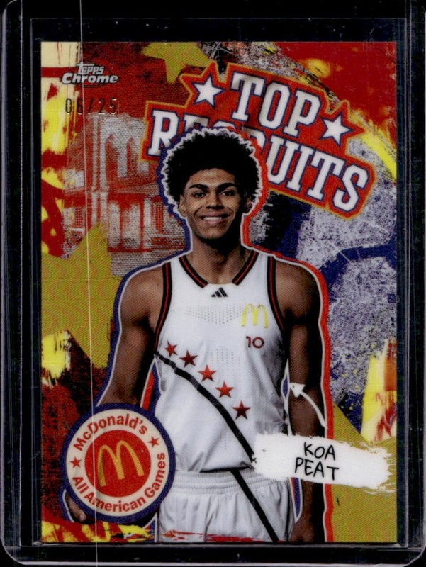 2025 Topps Chrome McDonald's Koa Peat Top Recruits Tie-Dye Refractor #/25