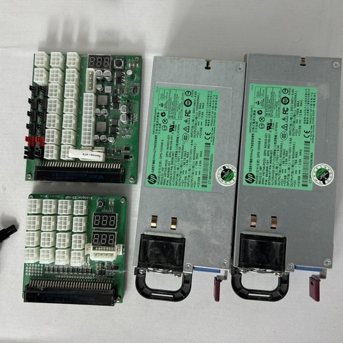All-In-One GPU Mining Rig Power Supply Kit ZSX 1200 Watt , Plus Extra Power Supl - Afbeelding 2 van 7
