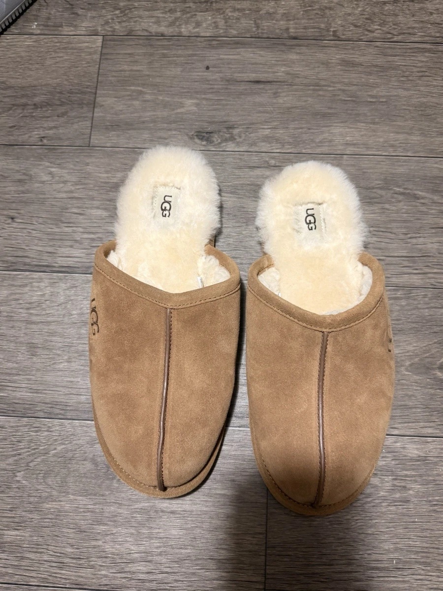 Ugg Men\'s Size 12 Taupe Suede Shearling Lined Slippers House Shoes Casual Comfy Mens UGG® Goldencoast II Clog - Caribou | Journeys main image 2