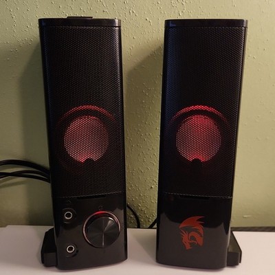 Redragon GS550 Orpheus Gaming 2.0 Channel Computer Speakers Black Red USB 3.5mm