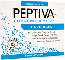 Peptiva Digestive Enzyme Supplement + ProDigest - Helps with Bloating, Gas, Cons